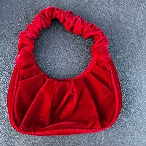 Elegant Red Velvet Women's Bag